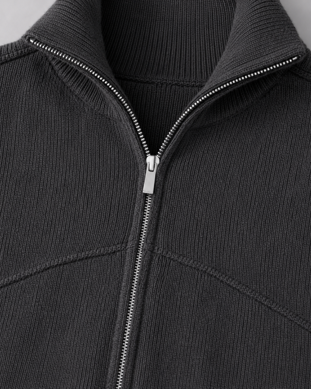 Ulf | Full Zip Knit Cardigan with Stand Collar