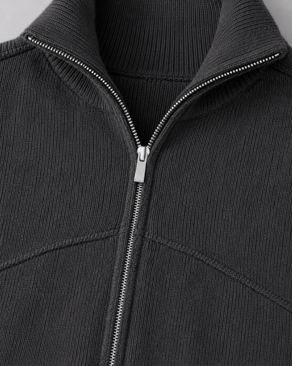 Ulf | Full Zip Knit Cardigan with Stand Collar