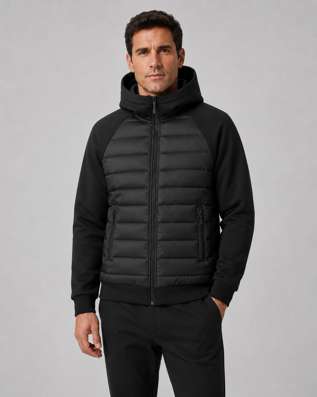 Cato | Hybrid Hooded Quilted Jacket