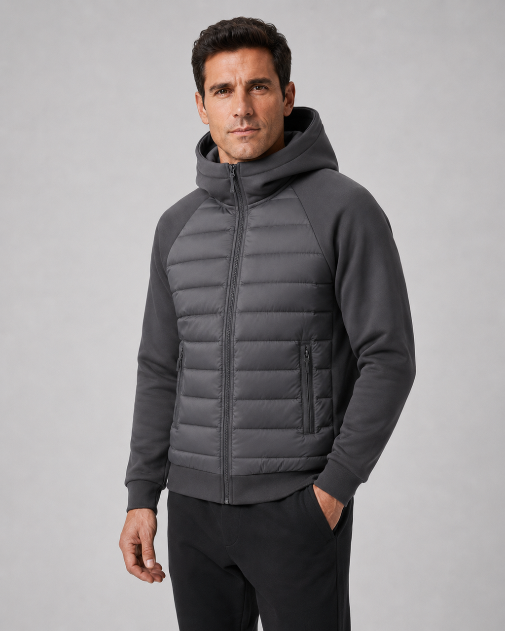 Cato | Hybrid Hooded Quilted Jacket