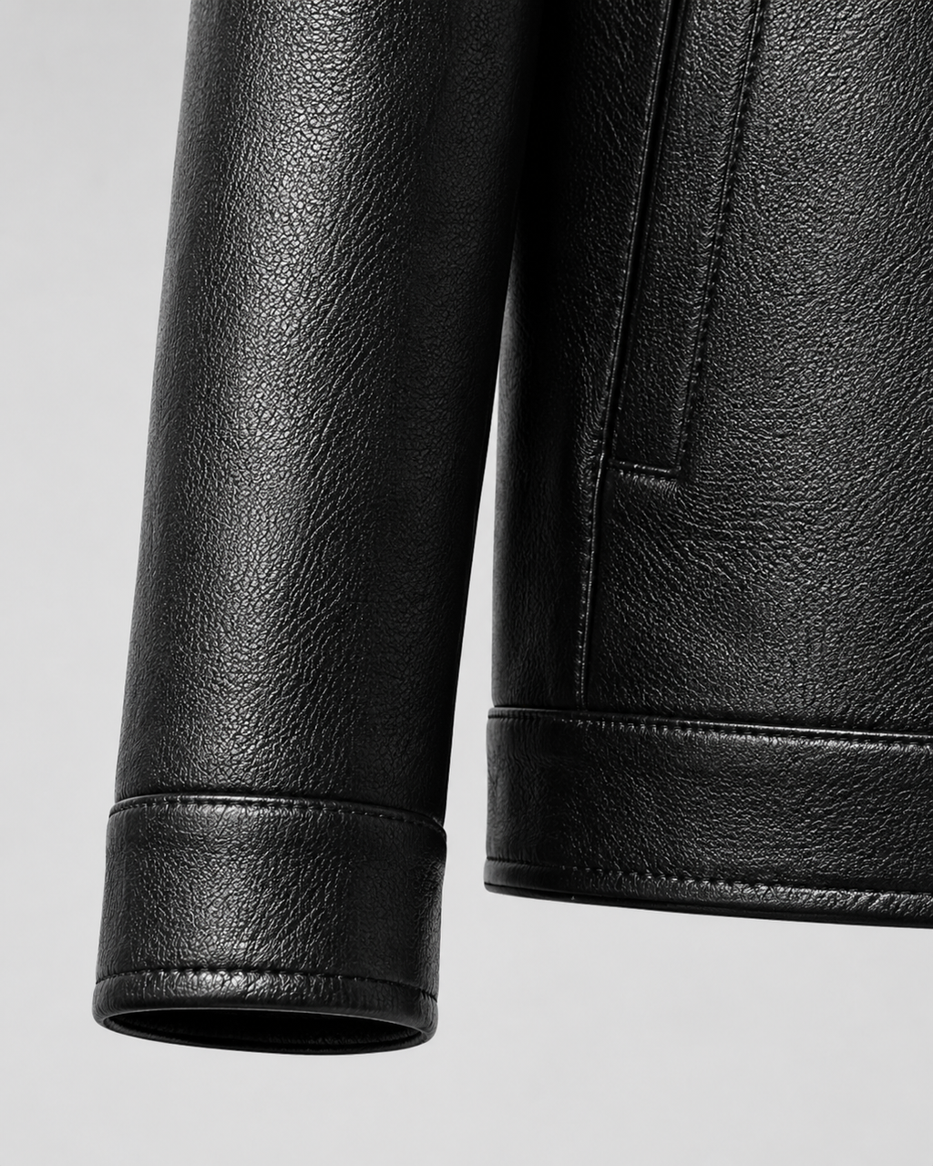 Oswin | PU Leather Zip Jacket with Classic Collar