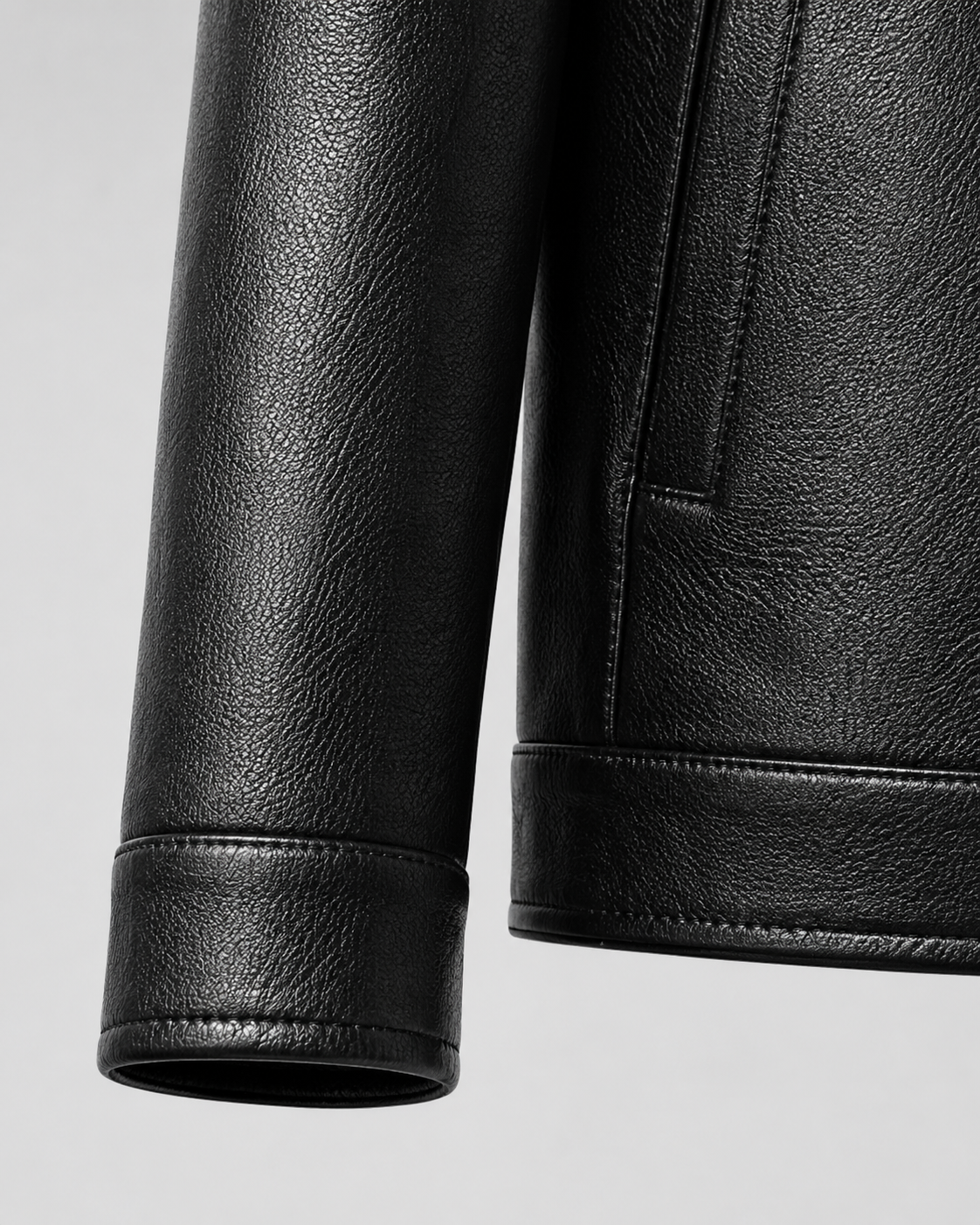 Oswin | PU Leather Zip Jacket with Classic Collar