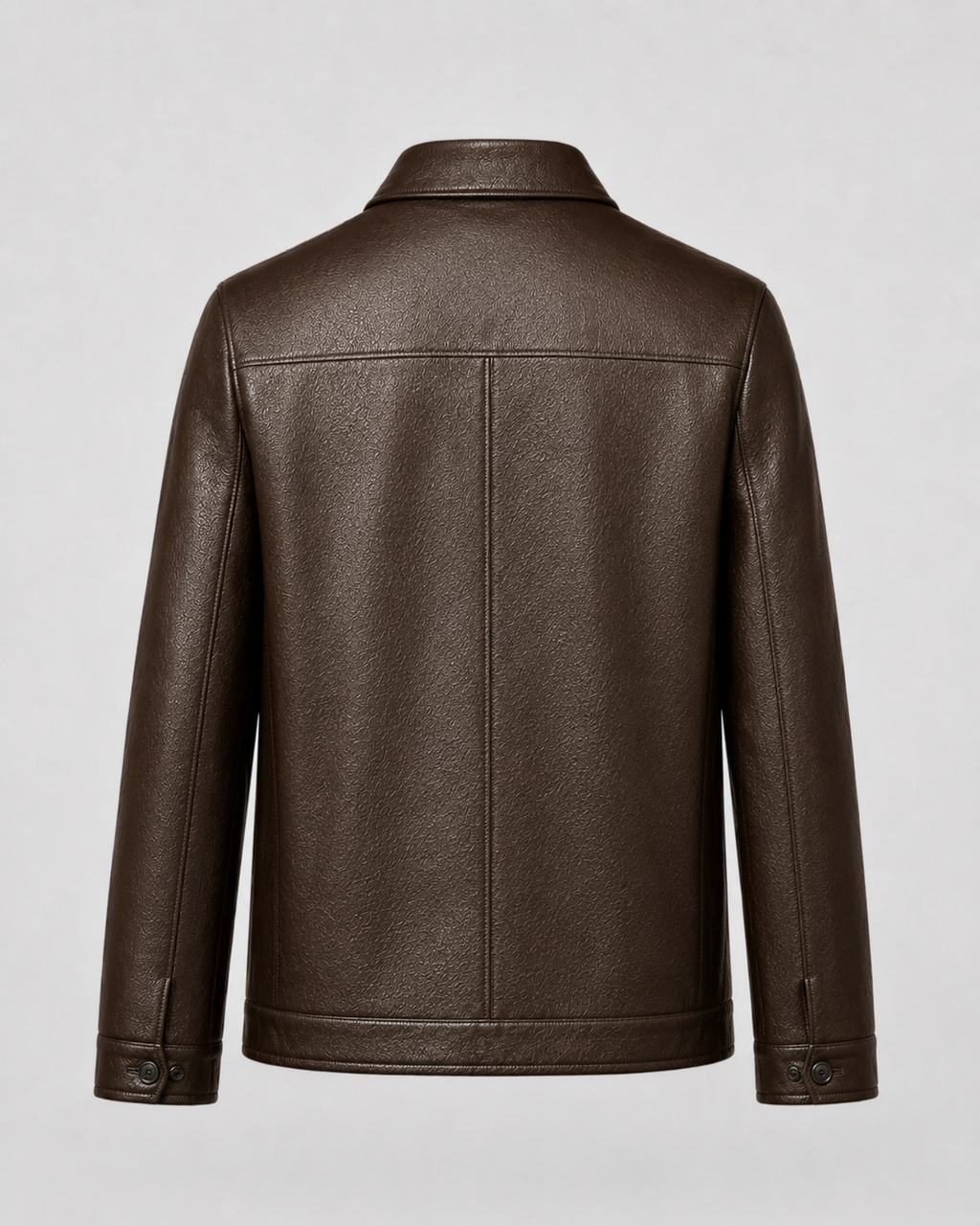 Oswin | PU Leather Zip Jacket with Classic Collar