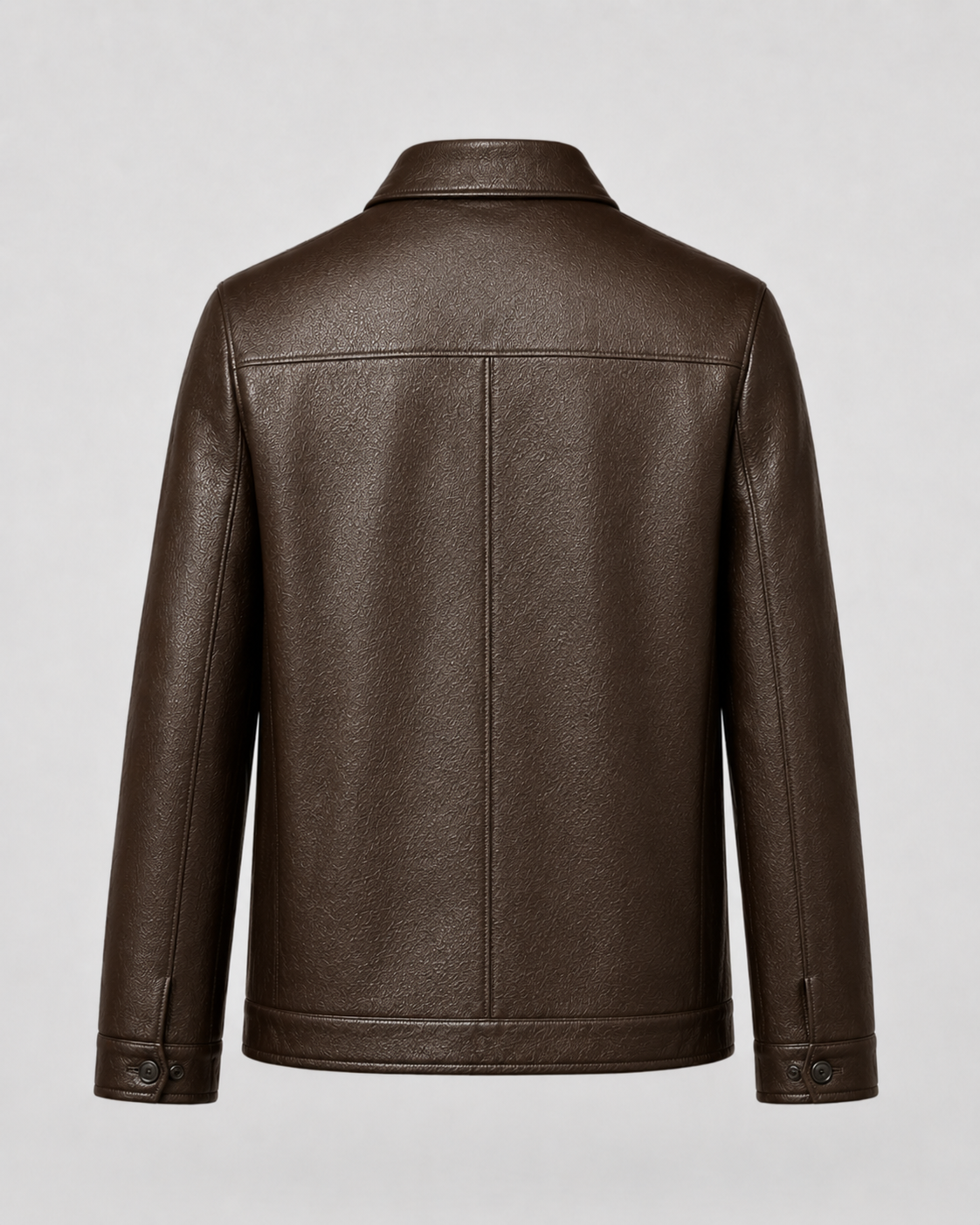 Oswin | PU Leather Zip Jacket with Classic Collar