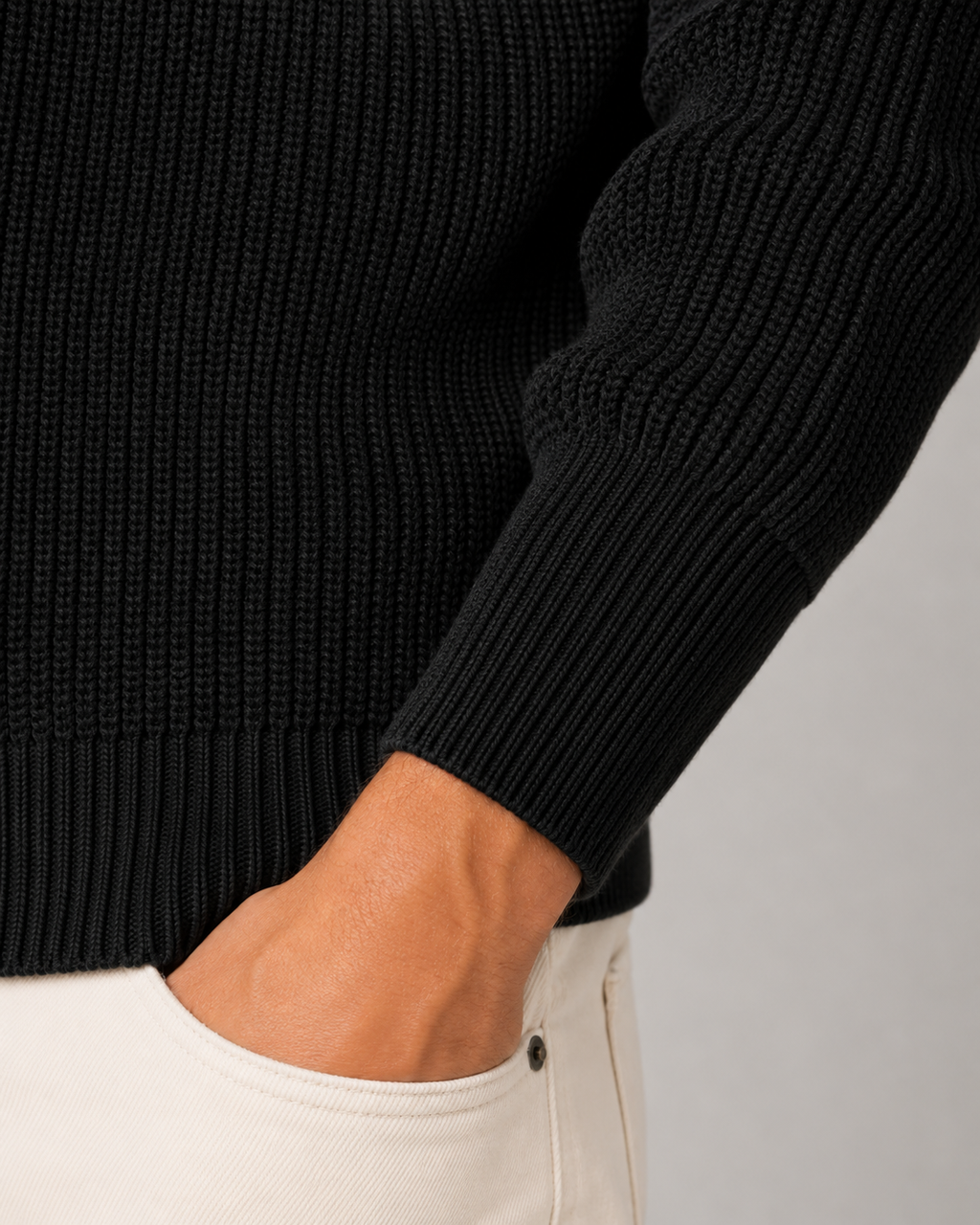 Linden | Quarter-Zip Ribbed Mock Neck Pullover