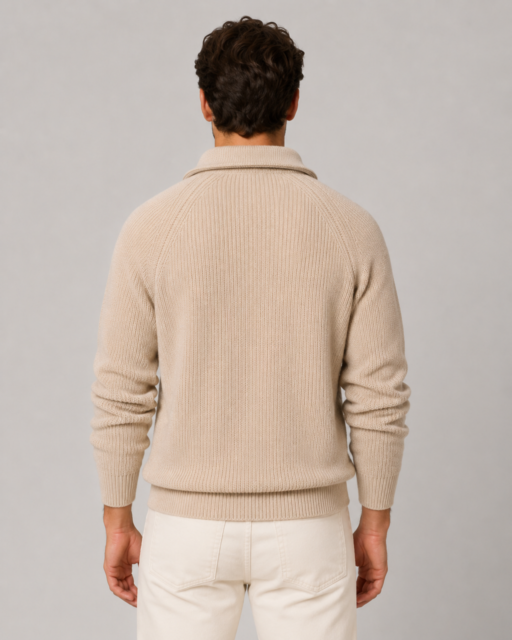 Linden | Quarter-Zip Ribbed Mock Neck Pullover