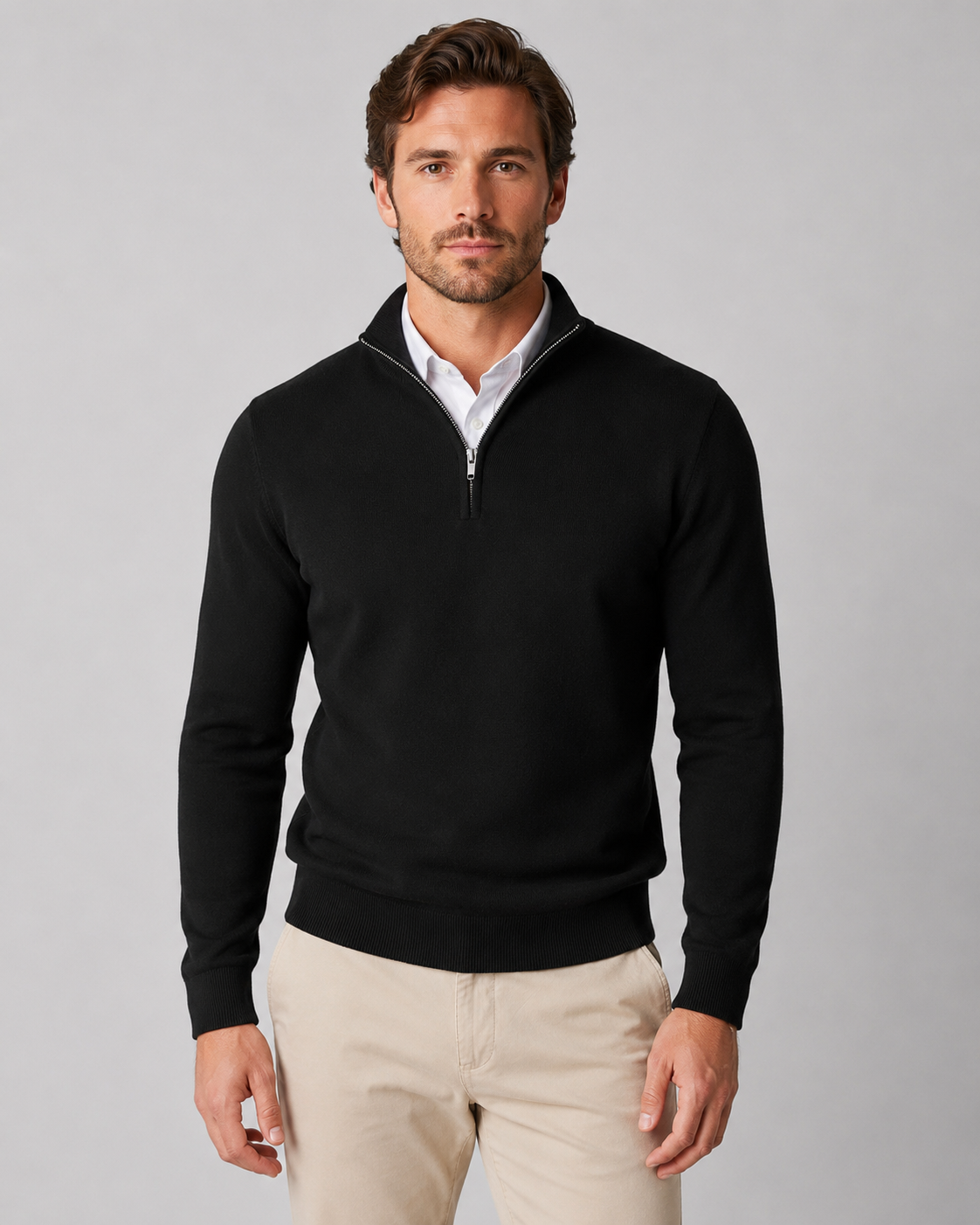 Zaid | Quarter Zip Knit Pullover