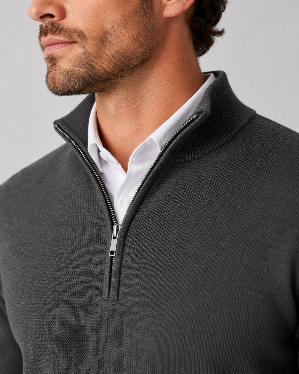 Zaid | Quarter Zip Knit Pullover