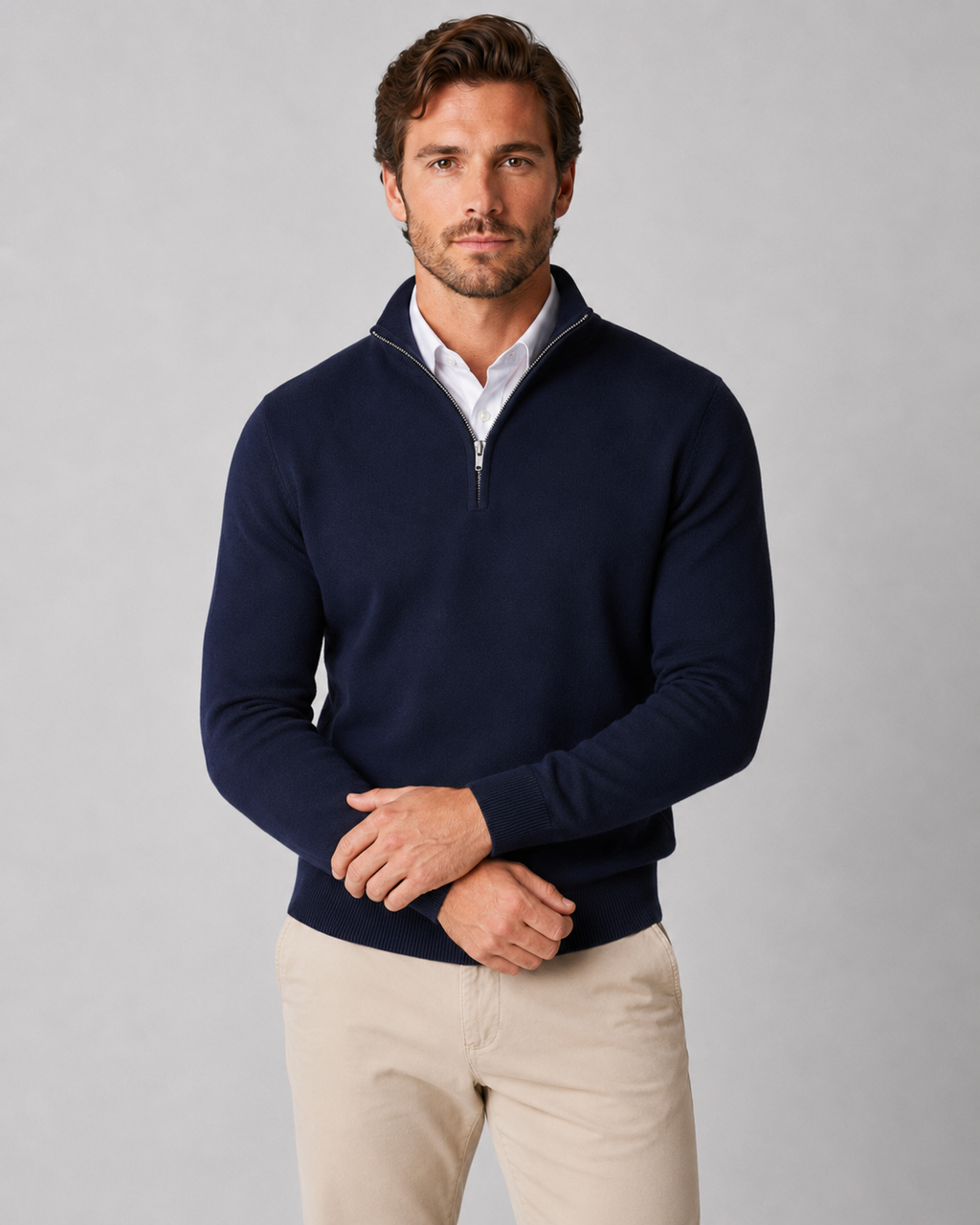 Zaid | Quarter Zip Knit Pullover