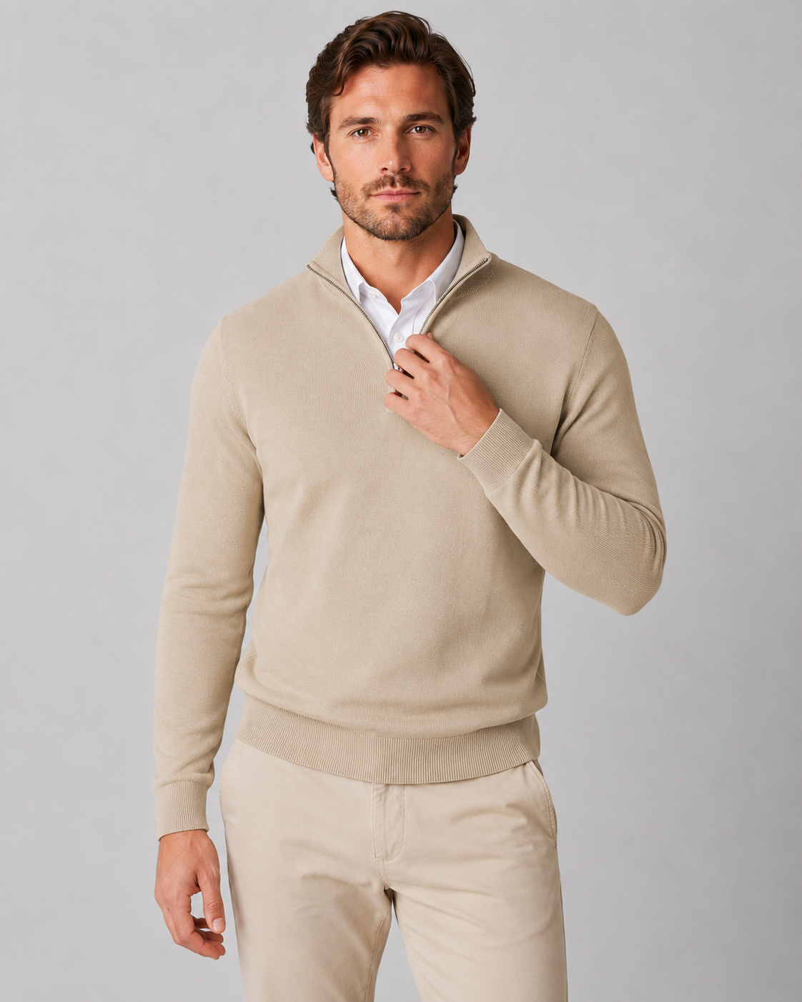 Zaid | Quarter Zip Knit Pullover