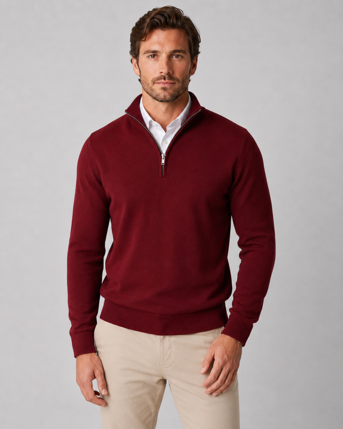 Zaid | Quarter Zip Knit Pullover