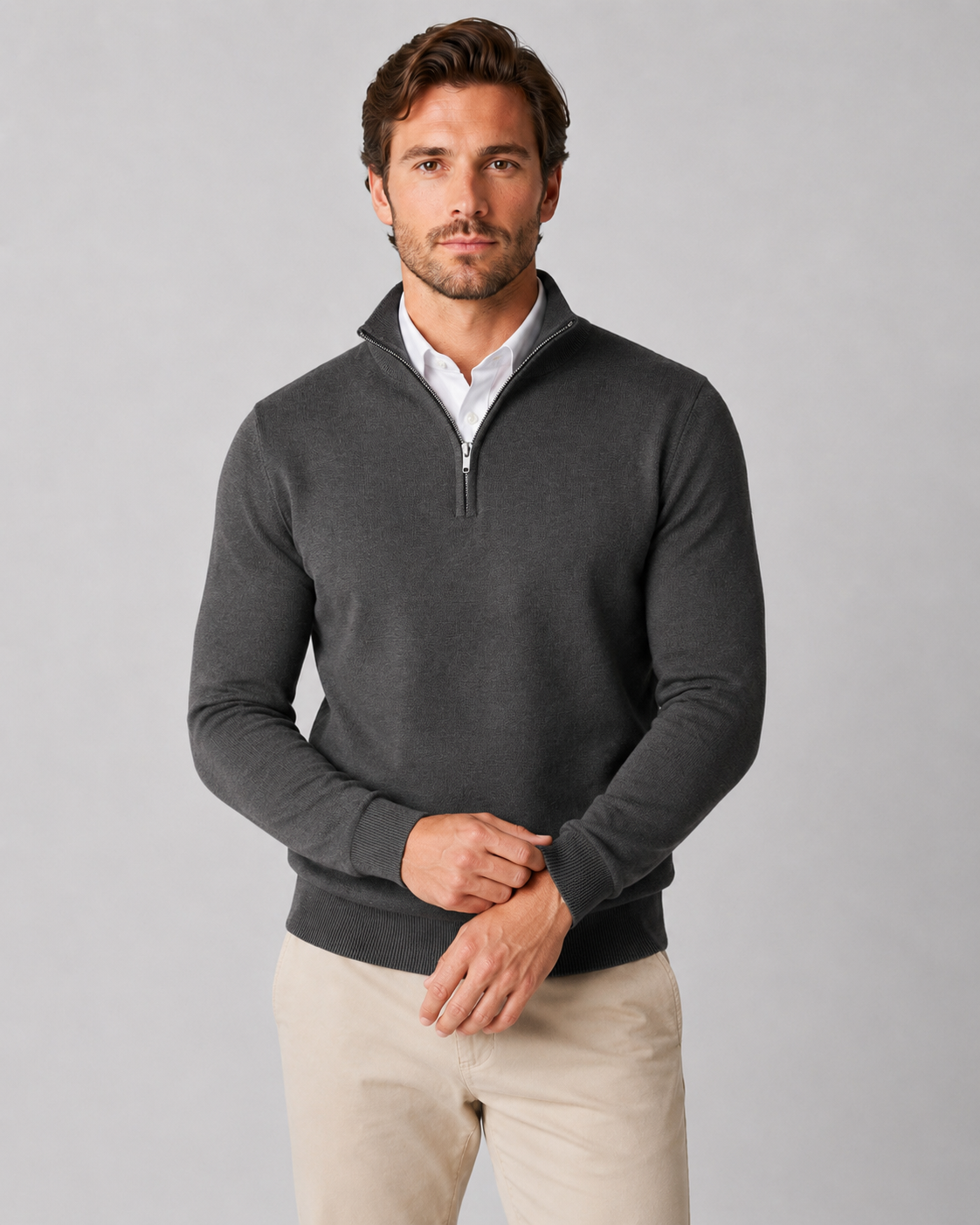 Zaid | Quarter Zip Knit Pullover