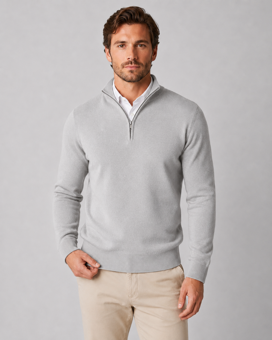 Zaid | Quarter Zip Knit Pullover