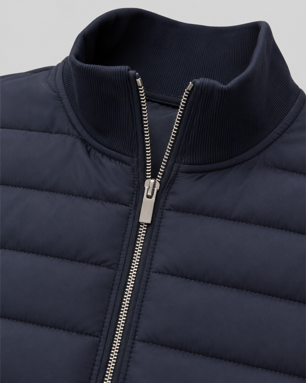 Tiernan | Quilted Hybrid Jacket with Knit Sleeves