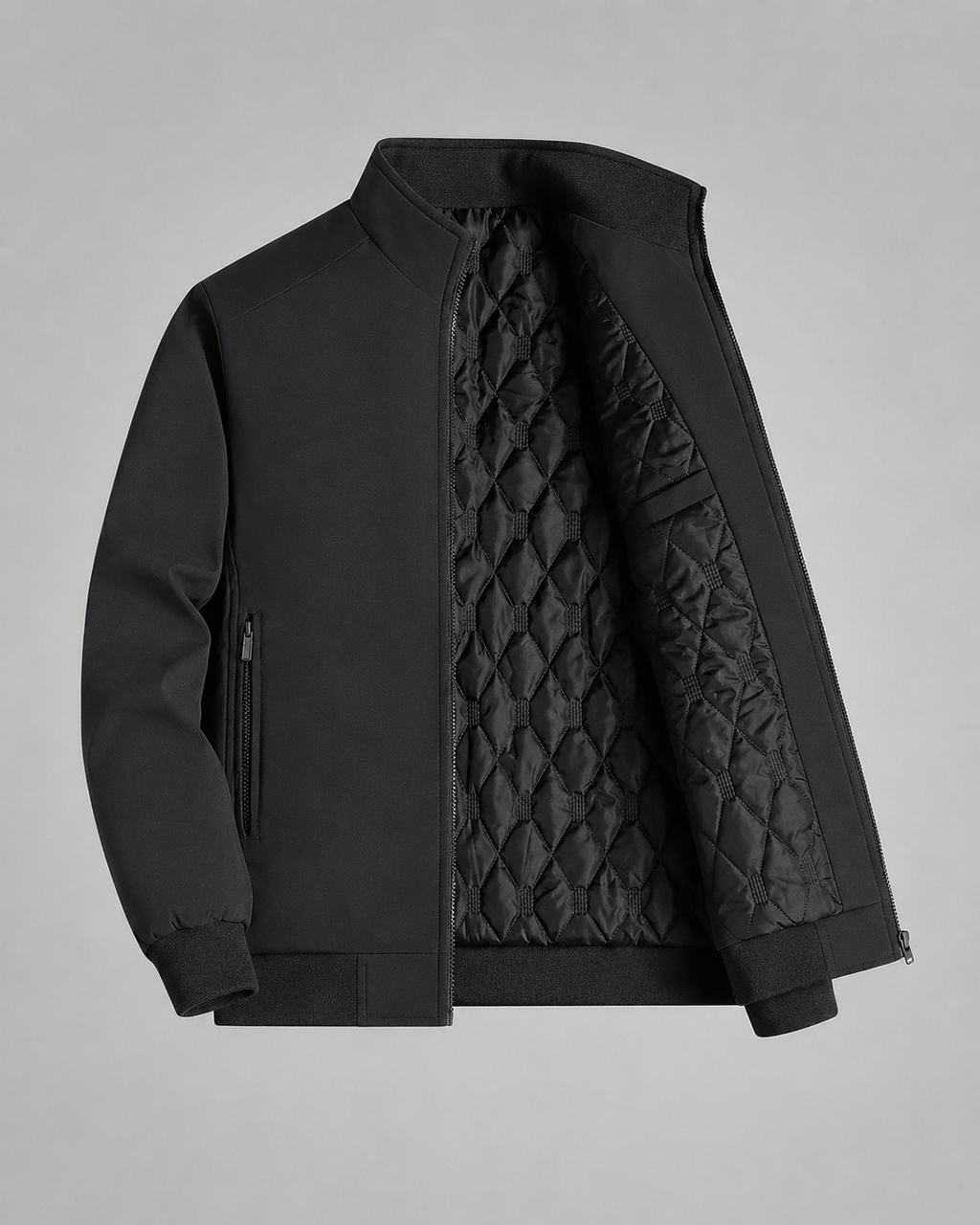 Ives | Quilted Lined Stand Collar Jacket