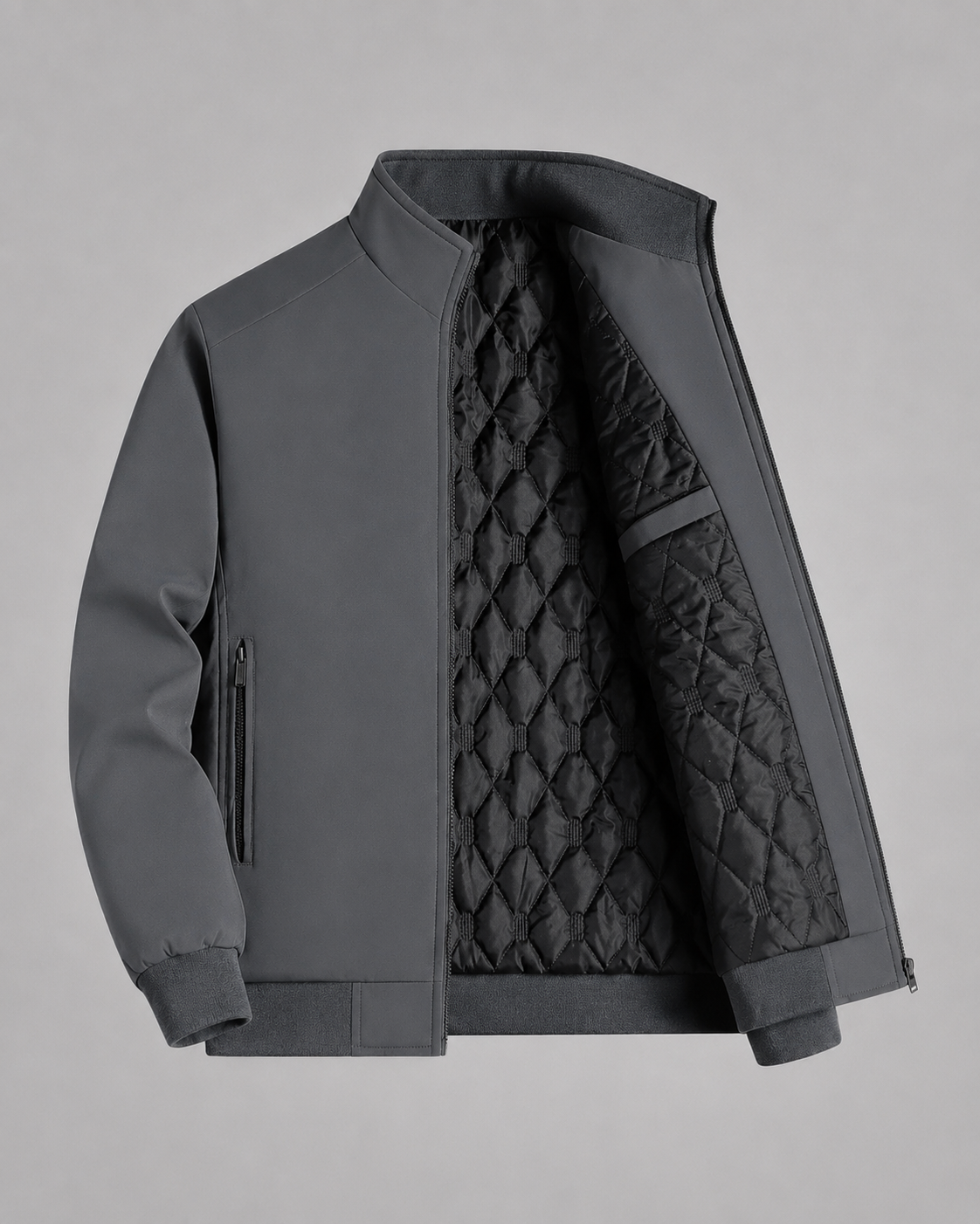 Ives | Quilted Lined Stand Collar Jacket