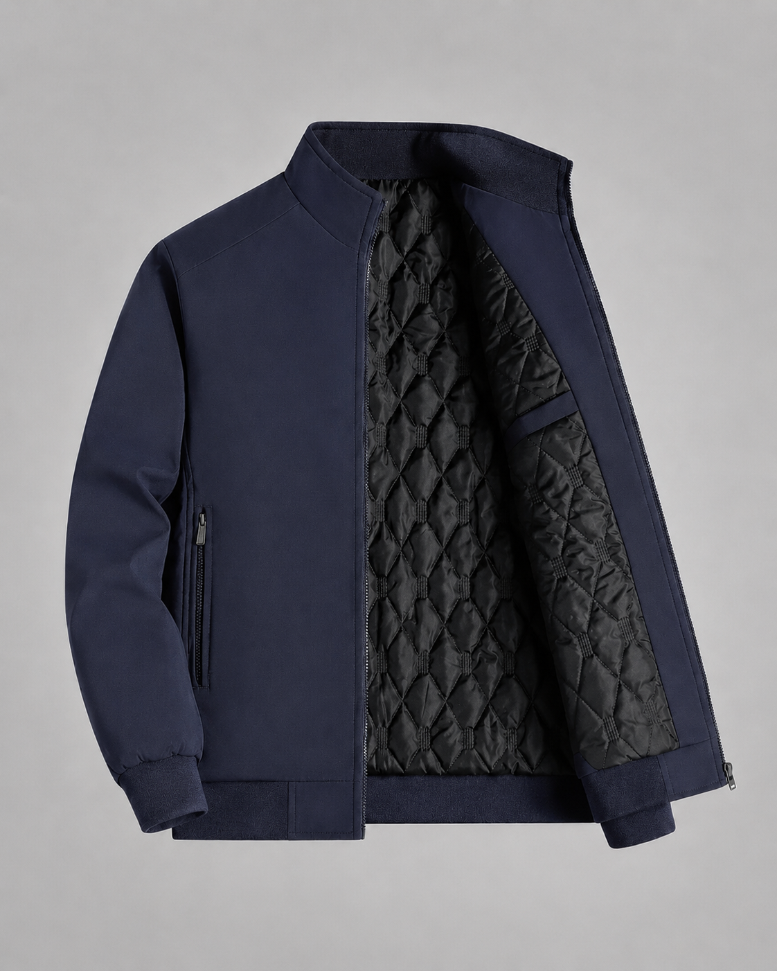 Ives | Quilted Lined Stand Collar Jacket