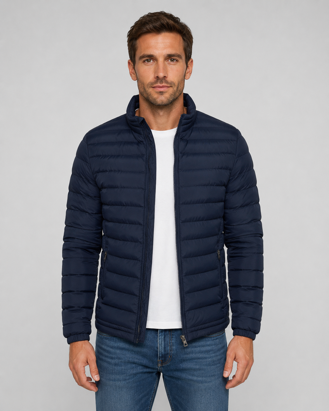 Hendrick | Quilted Puffer Jacket with Stand Collar