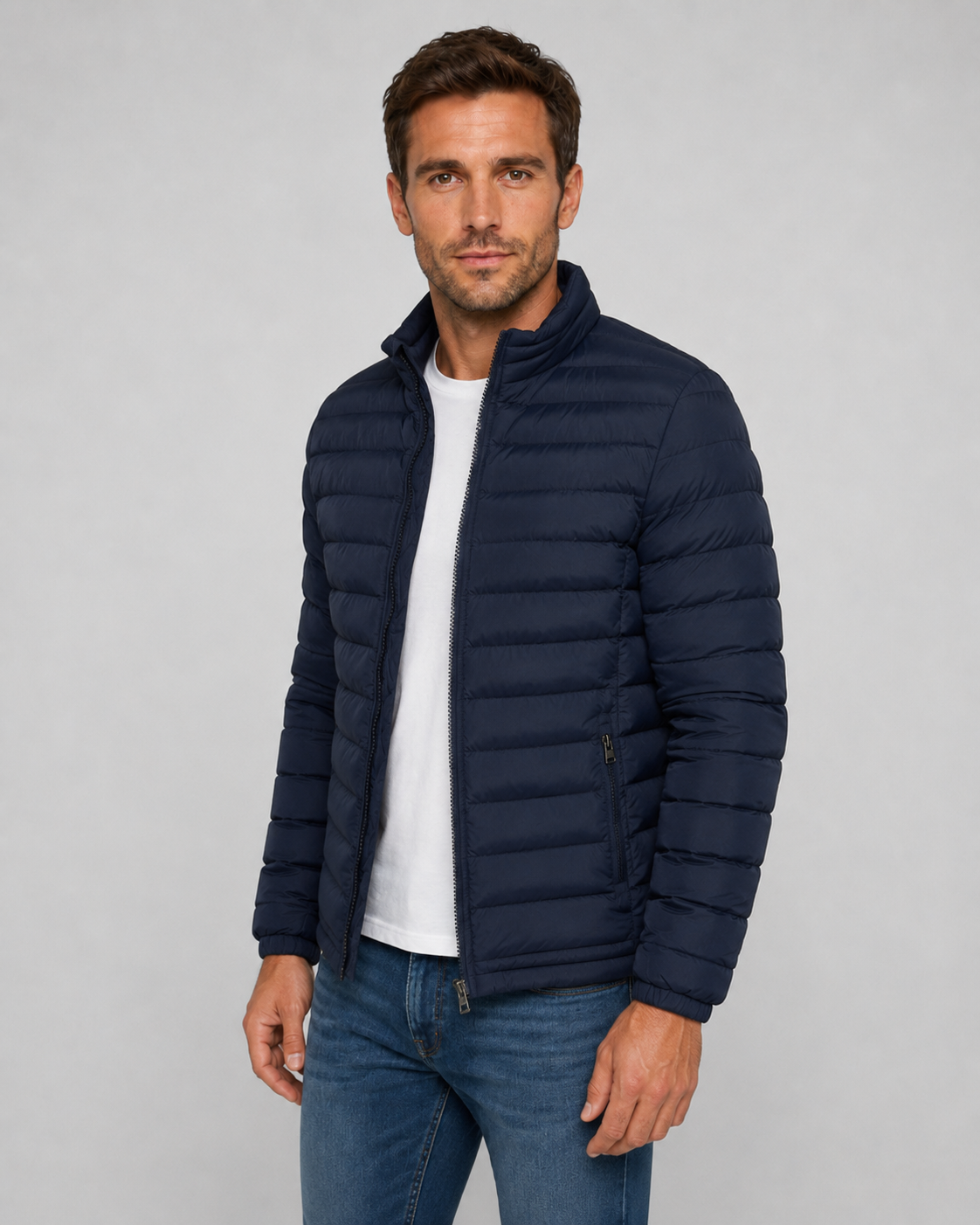 Hendrick | Quilted Puffer Jacket with Stand Collar