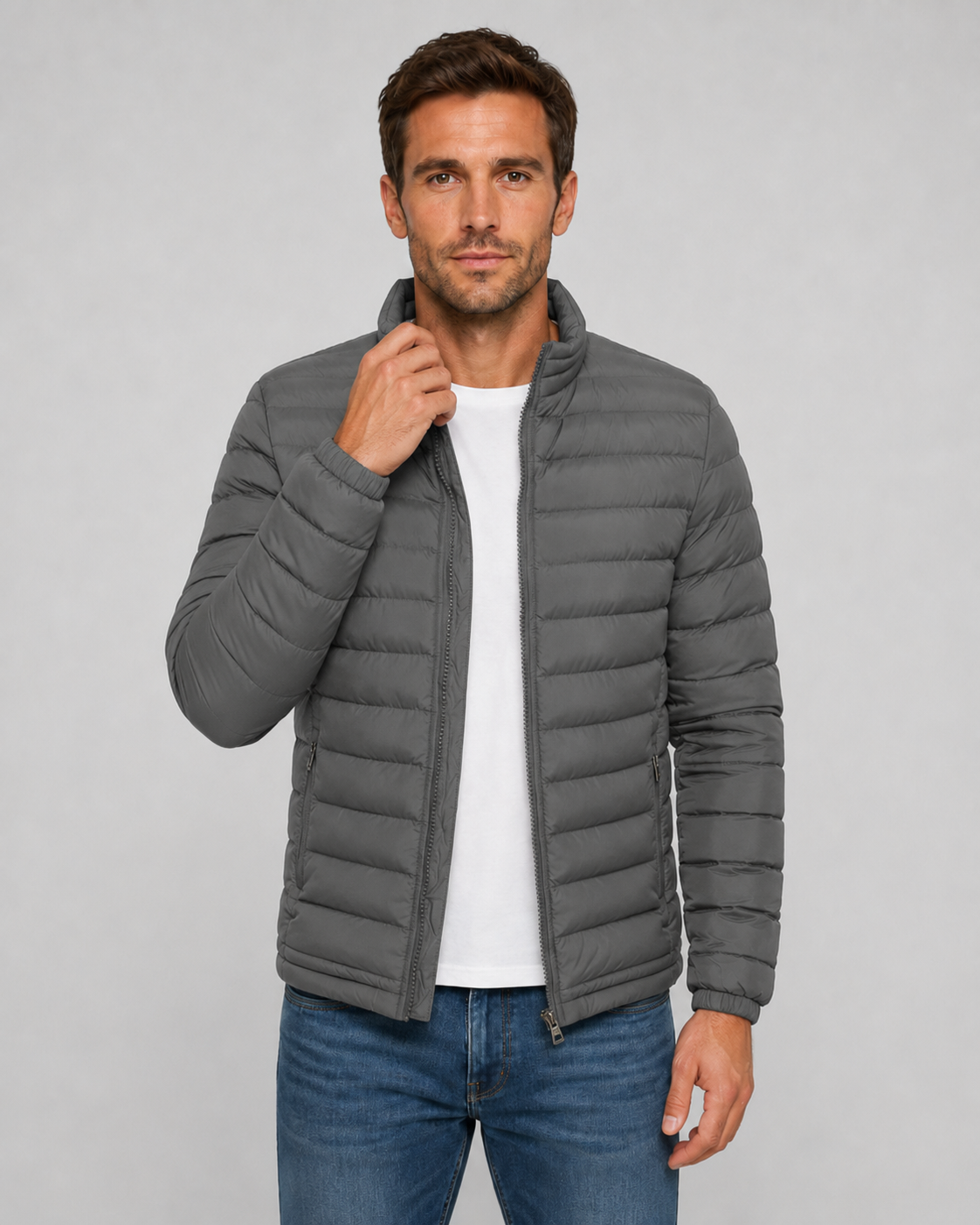Hendrick | Quilted Puffer Jacket with Stand Collar