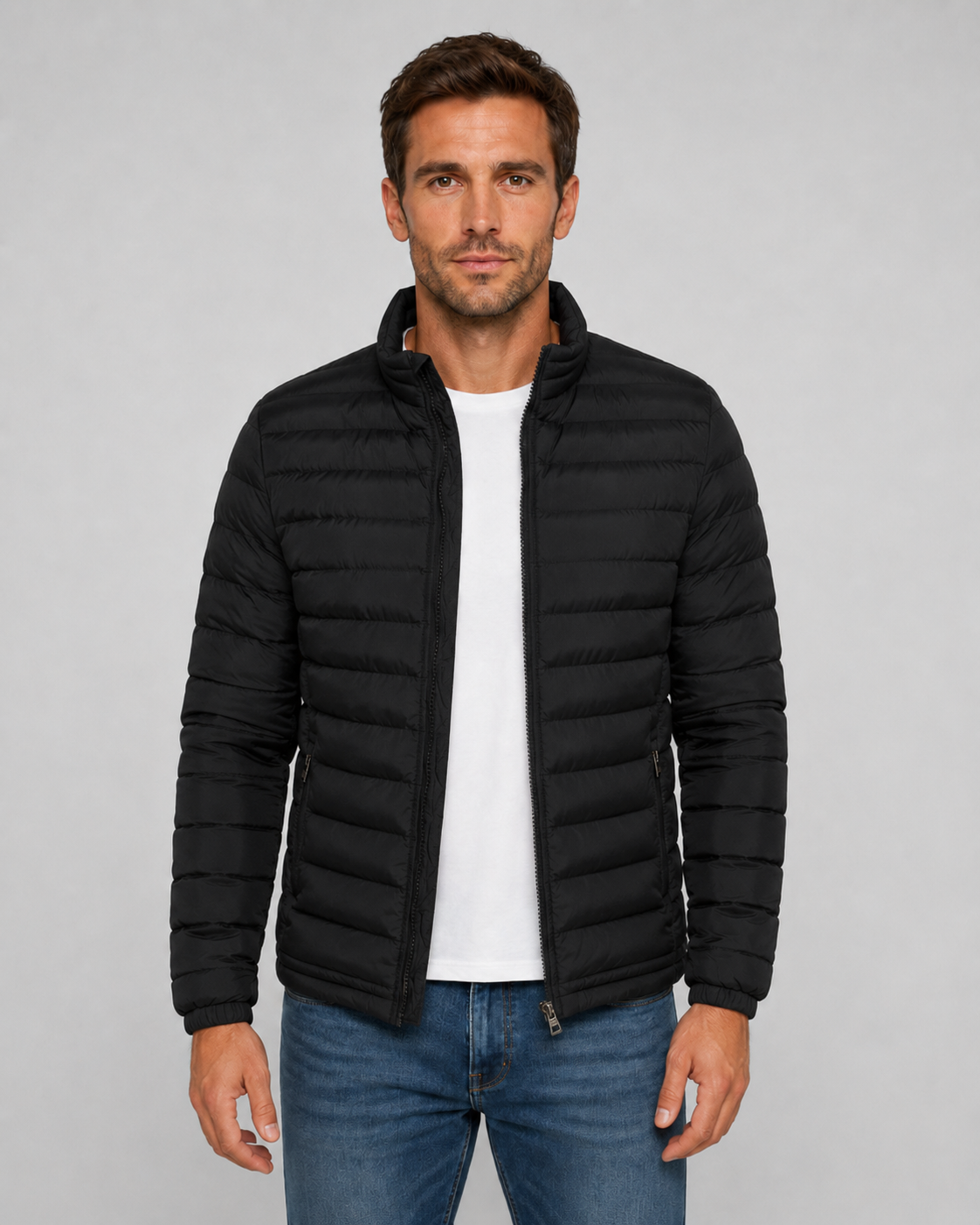 Hendrick | Quilted Puffer Jacket with Stand Collar