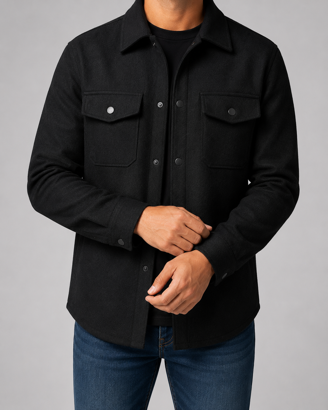 Boswell | Wool Blend Overshirt Jacket