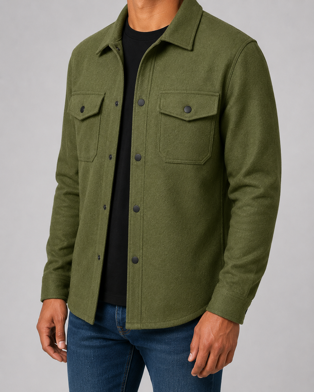 Boswell | Wool Blend Overshirt Jacket