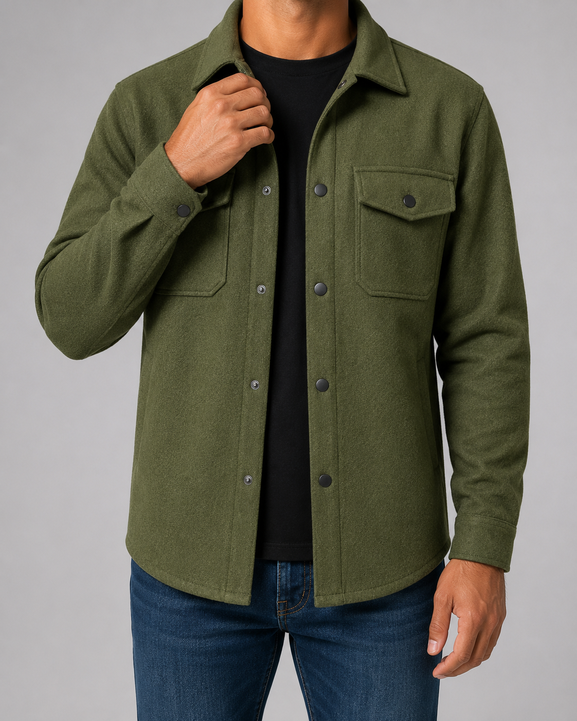 Boswell | Wool Blend Overshirt Jacket