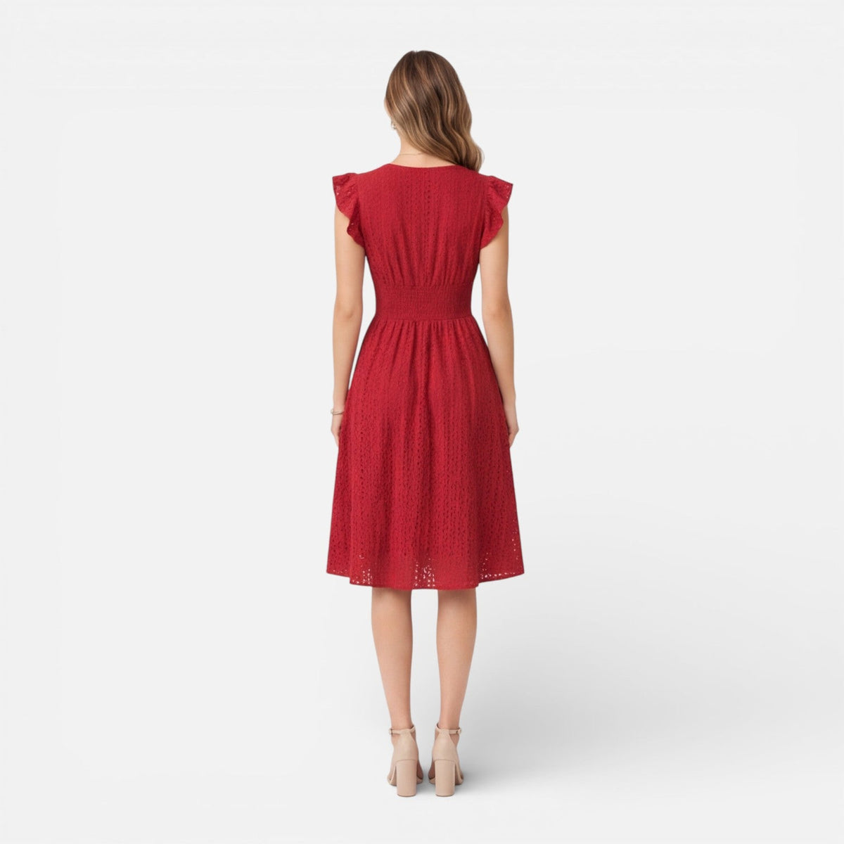 Chloe | Cotton Lace Midi Dress