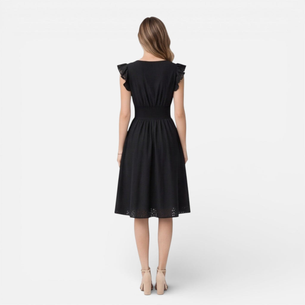Chloe | Cotton Lace Midi Dress