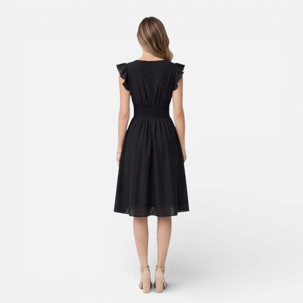 Chloe | Cotton Lace Midi Dress