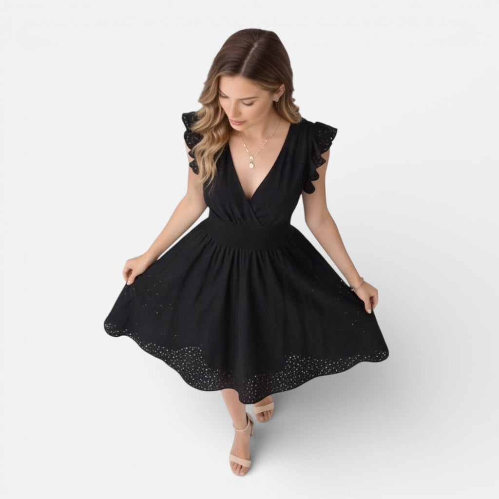 Chloe | Cotton Lace Midi Dress