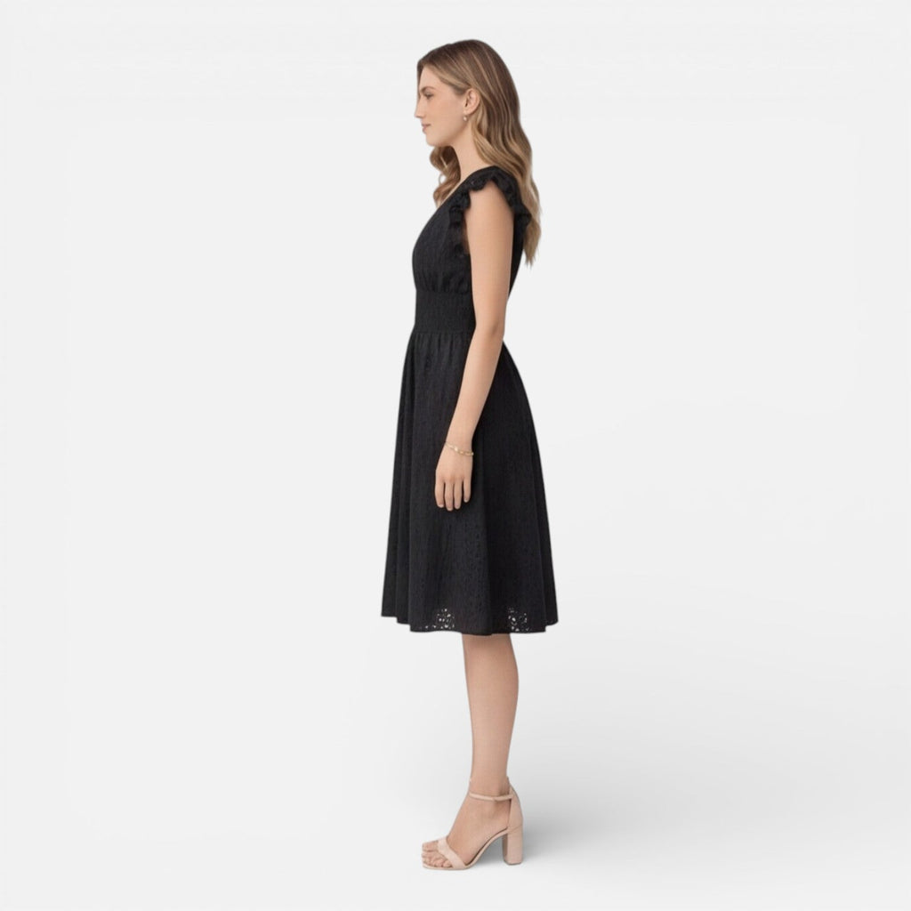 Chloe | Cotton Lace Midi Dress