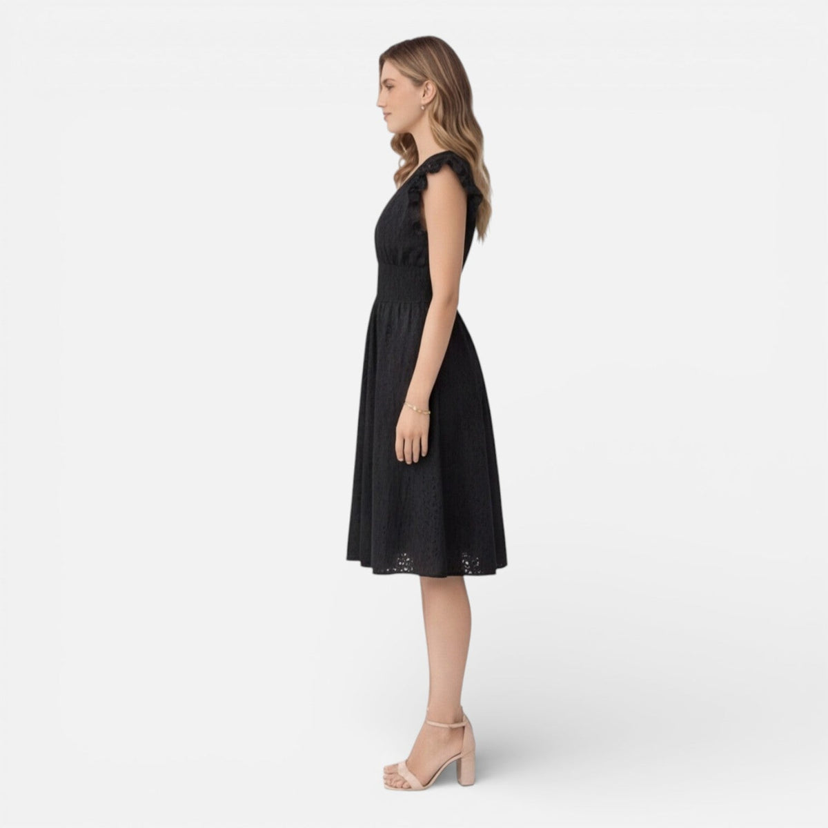 Chloe | Cotton Lace Midi Dress