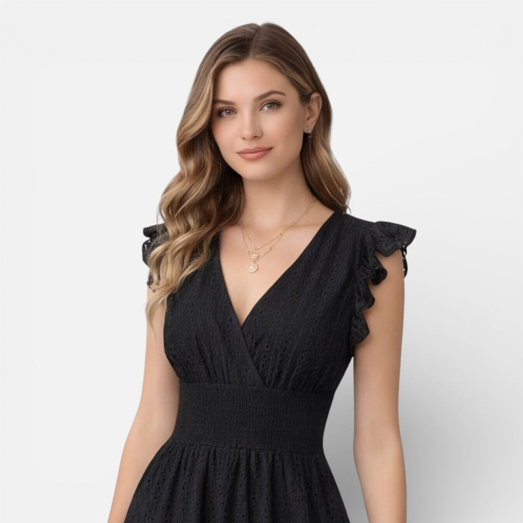 Chloe | Cotton Lace Midi Dress
