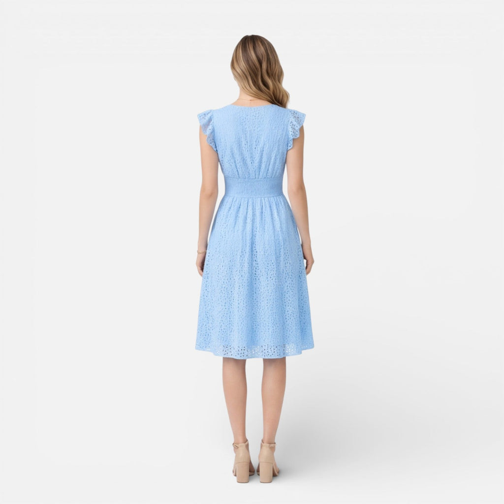 Chloe | Cotton Lace Midi Dress