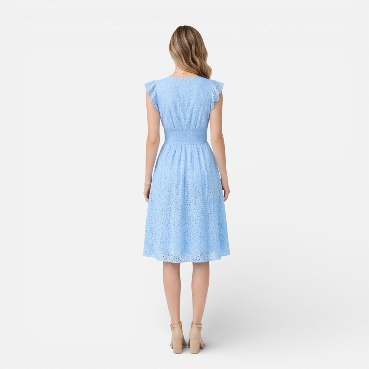 Chloe | Cotton Lace Midi Dress