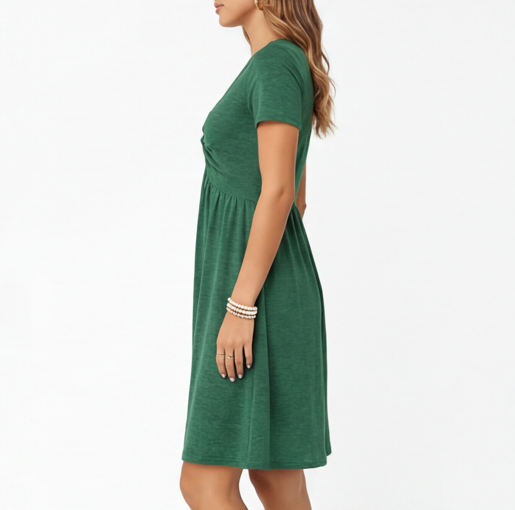 Wren | Cotton V-Neck A-Line Dress