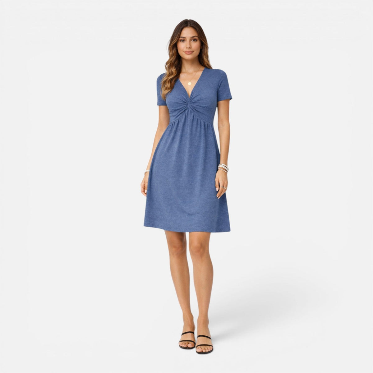 Wren | Cotton V-Neck A-Line Dress
