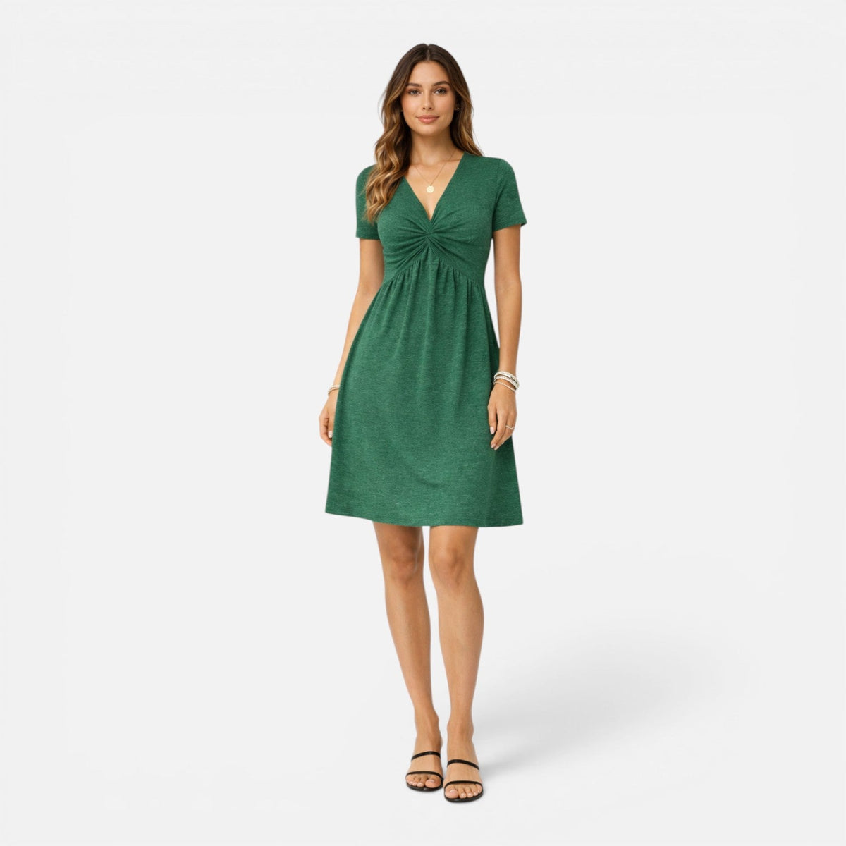 Wren | Cotton V-Neck A-Line Dress