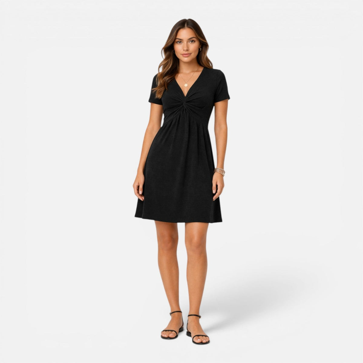 Wren | Cotton V-Neck A-Line Dress