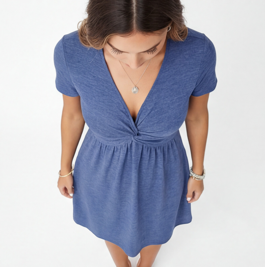 Wren | Cotton V-Neck A-Line Dress