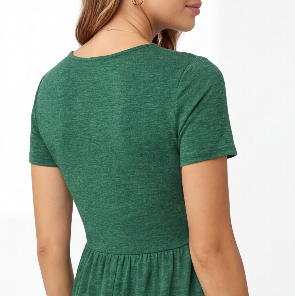 Wren | Cotton V-Neck A-Line Dress