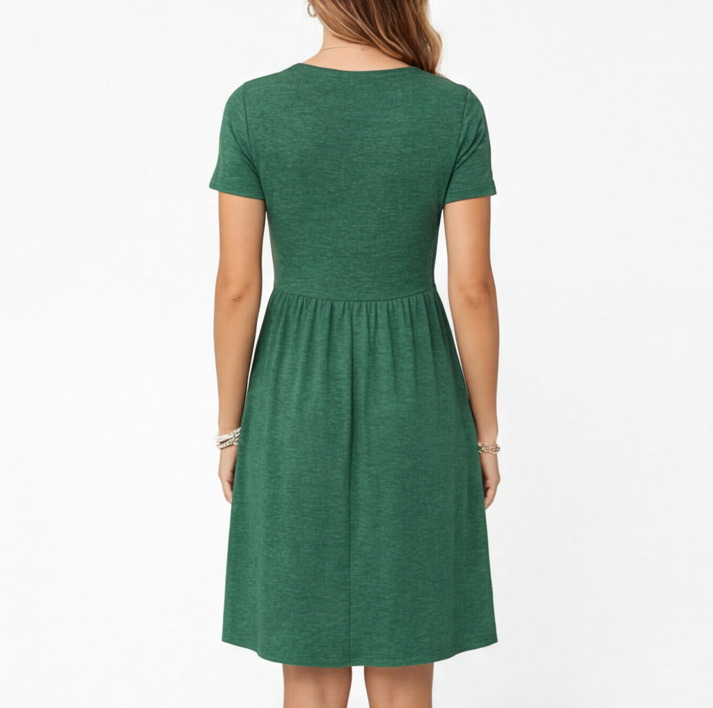 Wren | Cotton V-Neck A-Line Dress