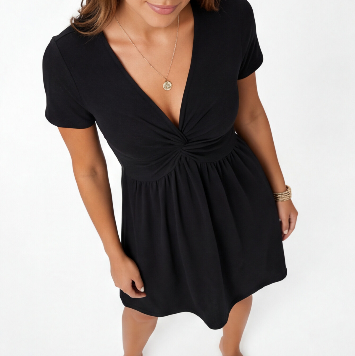 Wren | Cotton V-Neck A-Line Dress