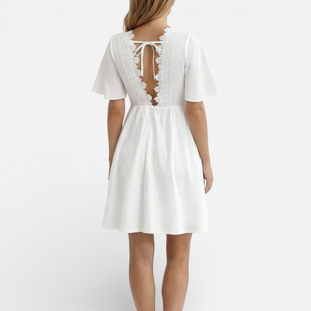 Fernanda | White Lace A-Line Summer Dress