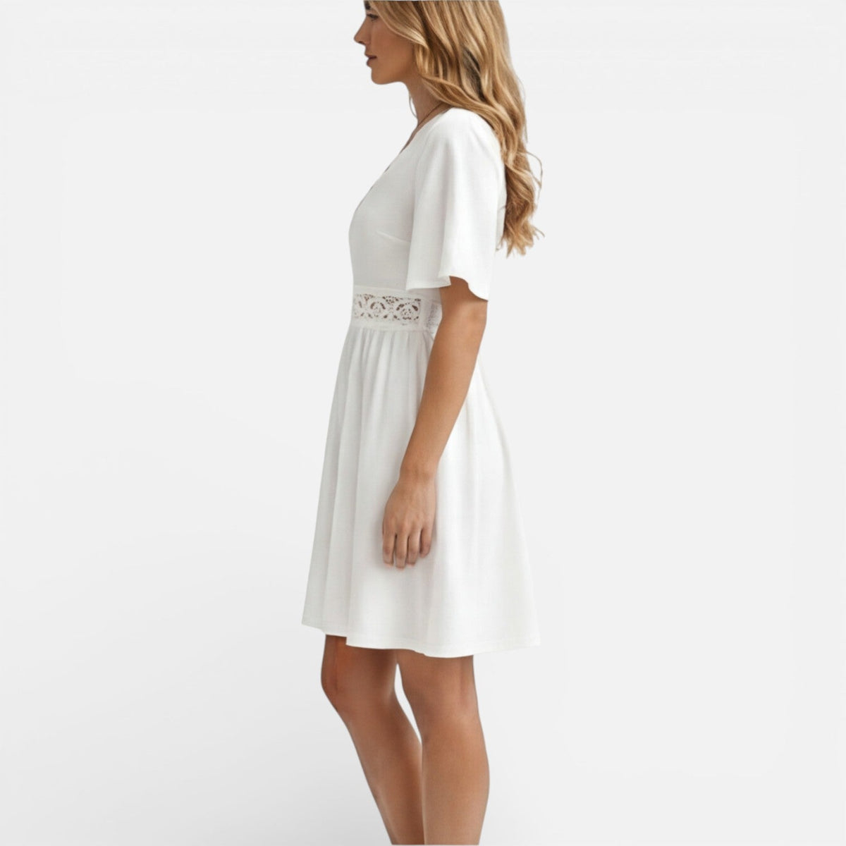 Fernanda | White Lace A-Line Summer Dress