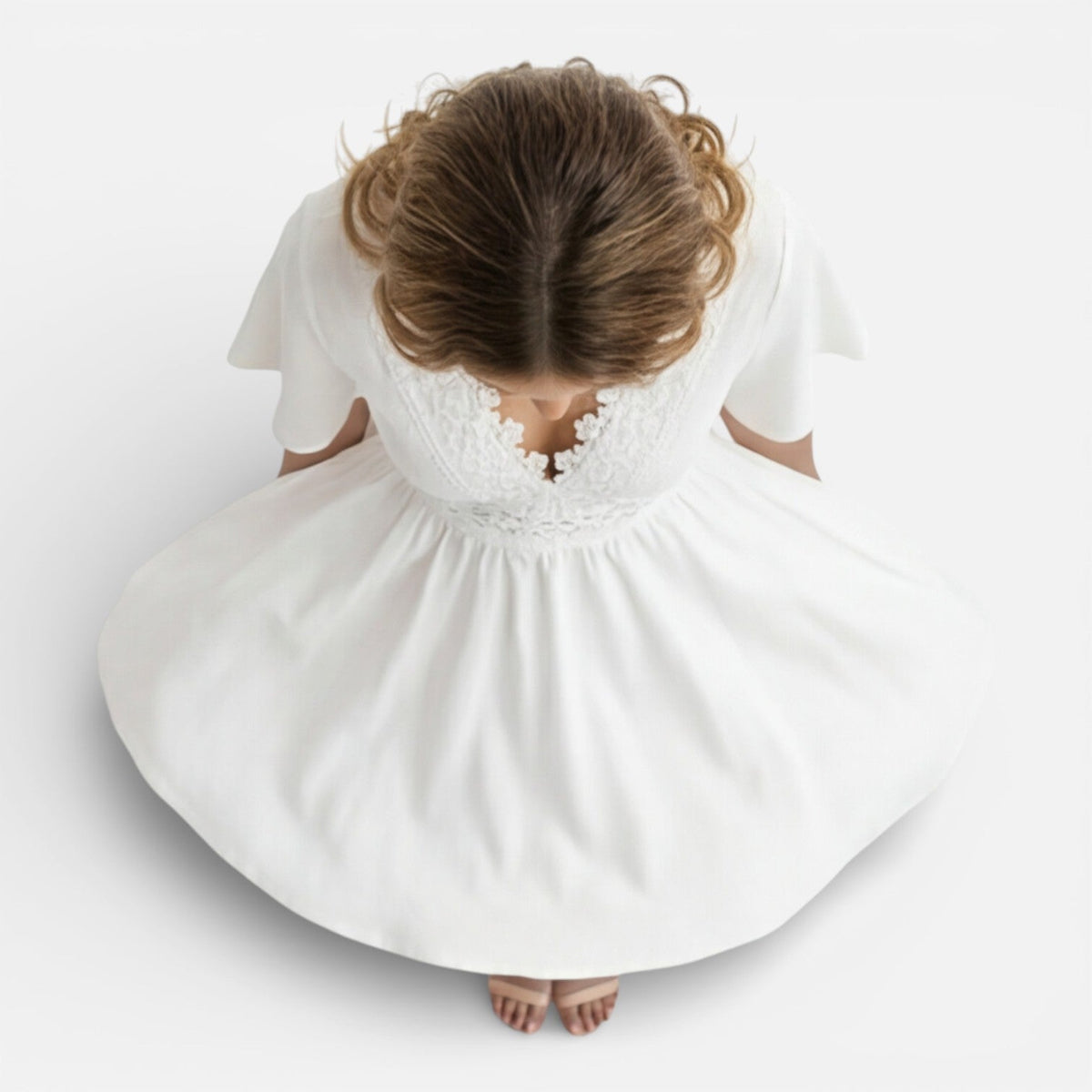 Fernanda | White Lace A-Line Summer Dress