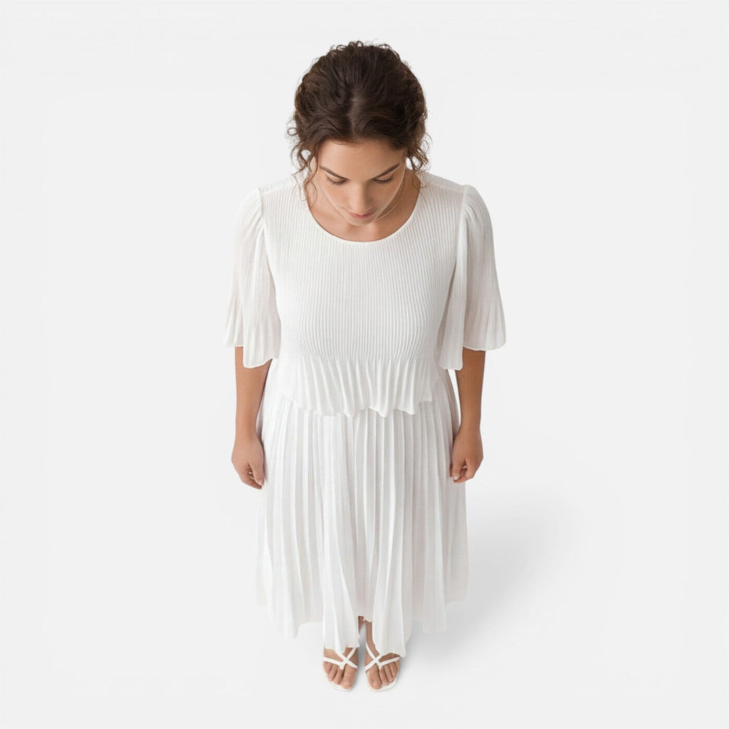 Yolanda | Chiffon Pleated Wedding Guest Maxi Dress
