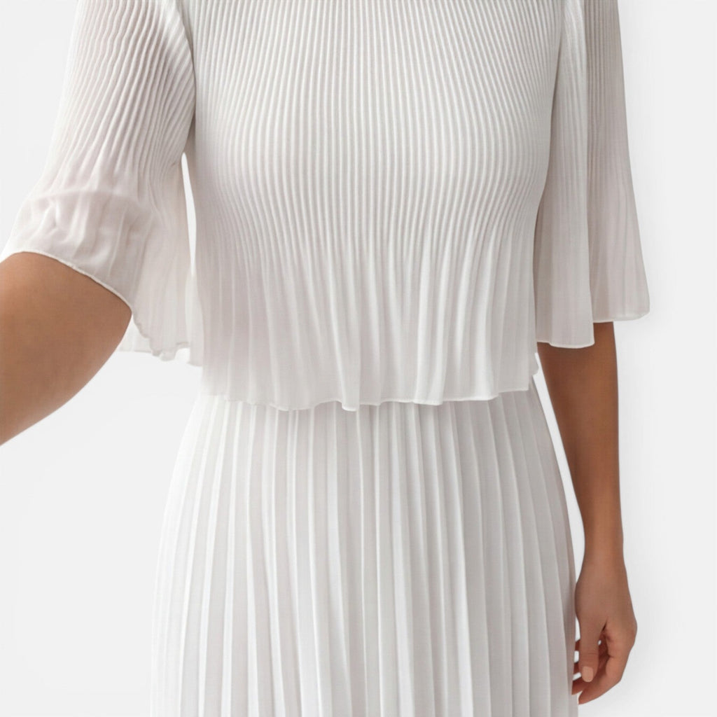 Yolanda | Chiffon Pleated Wedding Guest Maxi Dress